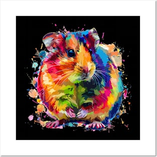 Hamster Colorful Pop art design for Animal Lover Posters and Art